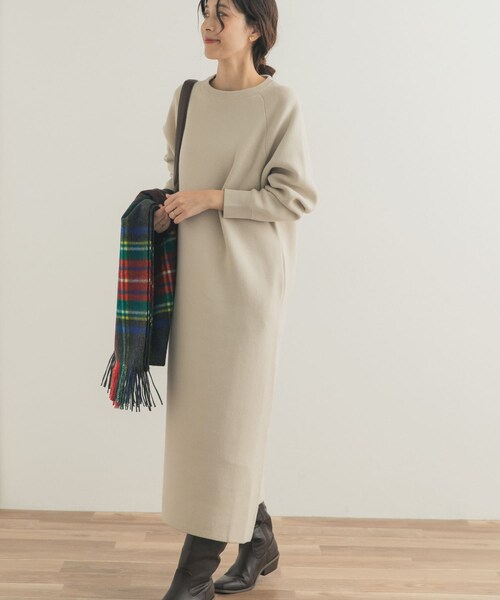 URBAN RESEARCH DOORS(アーバンリサーチドアーズ)の「スウェットライクニットワンピース(ワンピース・レディース・L/BEG/BORDEAUX/CHARCOAL・Free)」の15枚目の写真