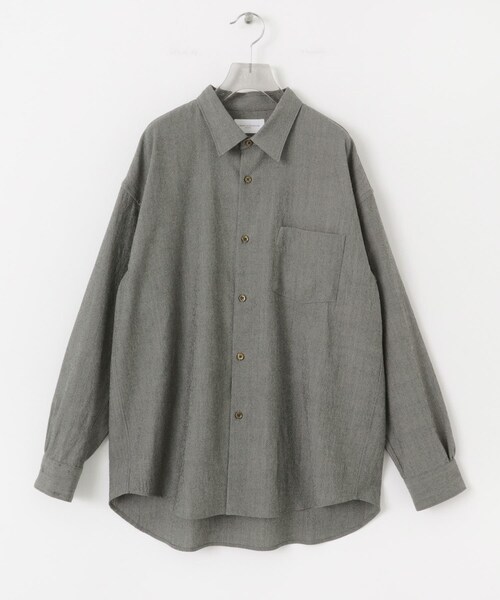 URBAN RESEARCH（アーバンリサーチ）の「new basic　ALBATROSS WOOL SHIRTS（シャツ/ブラウス・メンズ・GRAY/BROWN・M/L/XL）」の7枚目の写真