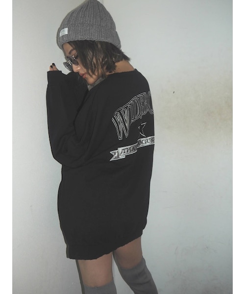 GYDA(ジェイダ)の「WIDEBOYSドルマンスウェットTOPS(その他トップス・レディース・ブラック/ベージュ/グレー/ブルー/ネイビー・F)」の11枚目の写真