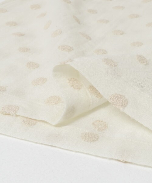 かぐれ（カグレ）の「ドット刺繍ウールガーゼビブ（ベスト・レディース・IVORY/BLACK・FREE）」の14枚目の写真