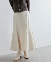 VIS | 【新色追加】【美easy】ウーリッシュバックレースアップマーメイドスカート【洗える】(スカート)