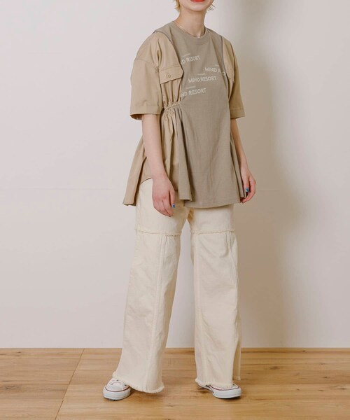 THE GOODLAND MARKET（ザグッドランドマーケット）の「old honey　-OH- 45℃ pants（その他パンツ・レディース・white/black・FREE）」の7枚目の写真
