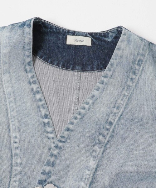URBAN RESEARCH（アーバンリサーチ）の「Nomat　TWO-TONE DENIM PIPING JACKET（デニムジャケット・レディース・SAX BLUE・2）」の4枚目の写真