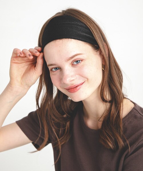 URBAN RESEARCH Sonny Label（アーバンリサーチサニーレーベル）の「ラメヘアターバン（ヘアバンド・レディース・ブラック/グレー・one）」の4枚目の写真