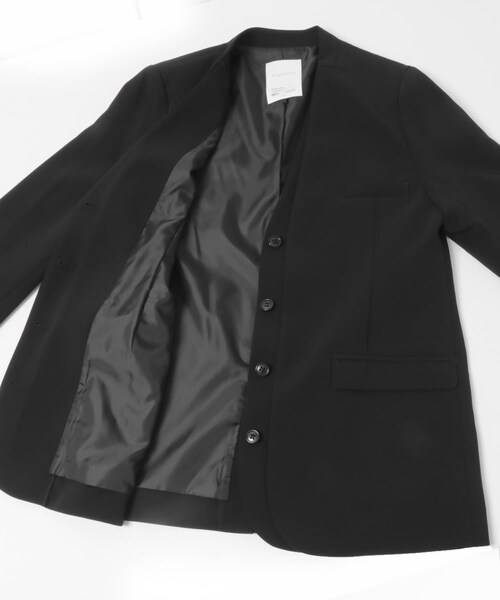 URBAN RESEARCH ROSSO（アーバンリサーチロッソ）の「ELENDEEK　LAYERED COLLARLESS JACKET（ノーカラージャケット・レディース・BLK・Free）」の5枚目の写真