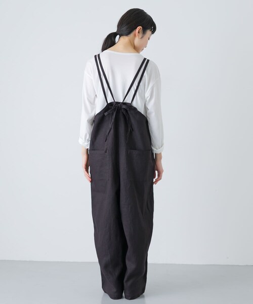 かぐれ（カグレ）の「リネンサロペット（つなぎ/オールインワン・レディース・GREGE/CHARCOAL/BLACK・Free）」の18枚目の写真