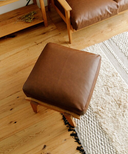URBAN RESEARCH DOORS（アーバンリサーチドアーズ）の「BOTHY Frame Sofa Ottoman Cushion(PVC)（家具・メンズ・ブラック/ブラウン・one）」の9枚目の写真