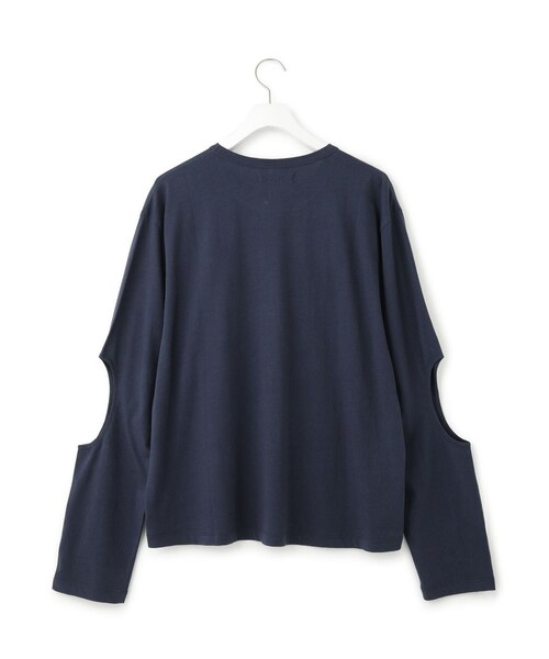ADAM ET ROPE'(アダムエロペ)の「【Gimaguas(ギマガス)】JULIAN T-SHIRT(Tシャツ/カットソー・レディース・ホワイト/ネイビー・S)」の4枚目の写真