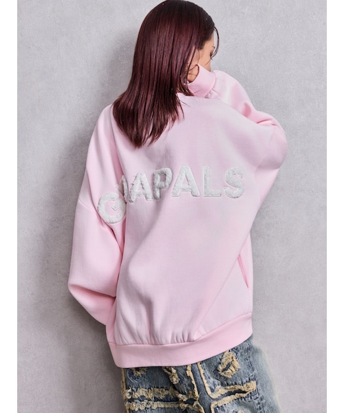 GYDA（ジェイダ）の「BOA GYDAPALS BRUSHEDスウェットトップス（スウェット・レディース・オフホワイト/ブラック/ピンク/スカイブルー・F）」の7枚目の写真