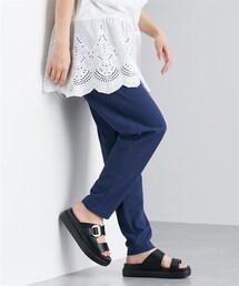 nissen | 大きいサイズ　きちんと見え楽ちんイージーテーパードパンツ（ゆったりヒップ）(パンツ)