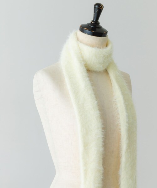 RODE SKO（ロデスコ）の「スリムロングマフラー（マフラー・レディース・BLACK/OFF・one）」の6枚目の写真