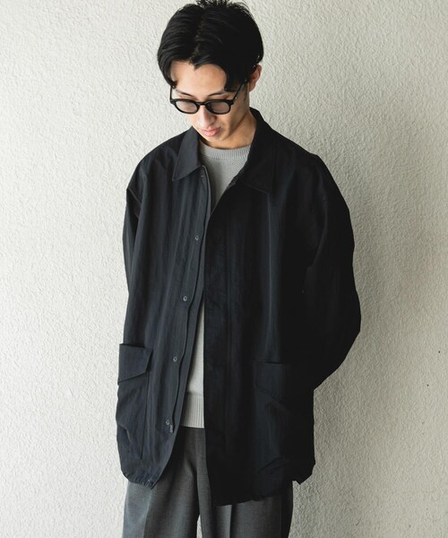 URBAN RESEARCH DOORS(アーバンリサーチドアーズ)の「『別注』Snow Peak Apparel×DOORS NYLON WASHER JACKET(テーラードジャケット・メンズ・GREIGE/CHARCOAL/BLACK・M/L/XL)」の9枚目の写真