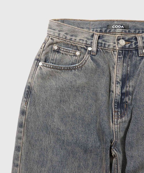 ADAM ET ROPE'（アダムエロペ）の「【CODA/コーダ】ACID WASHED DISTRESSED EXTENDED CUT FLARED JEANS（デニムパンツ・メンズ・ブルー系・0/1/2）」の7枚目の写真