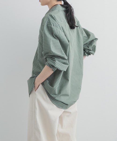 URBAN RESEARCH DOORS（アーバンリサーチドアーズ）の「SMITH　BROOKLYN WORK SHIRTS（シャツ/ブラウス・レディース・OLIVE/BLUE/GREY・S）」の14枚目の写真