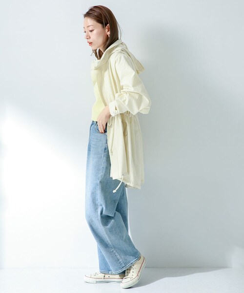 URBAN RESEARCH Sonny Label（アーバンリサーチサニーレーベル）の「ミリタリーナイロンブルゾン（モッズコート・レディース・カーキ/オフ/ブラック・FREE）」の16枚目の写真