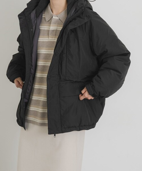 EKAL（エカル）の「『UR TECH』中綿フードジャケット（その他アウター・レディース・ダークブラウン/チャコール・one）」の5枚目の写真