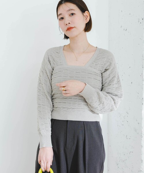 URBAN RESEARCH ROSSO（アーバンリサーチロッソ）の「F by ROSSO　ラメニットビスチェ+カーディガン（カーディガン/ボレロ・レディース・BROWN/GREIGE・FREE）」の15枚目の写真