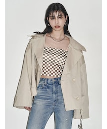 EMODA | ワイドショートトレンチコート(トレンチコート)