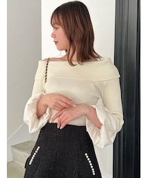 dazzlin | オフショルバルーンスリーブニット(ニット/セーター)