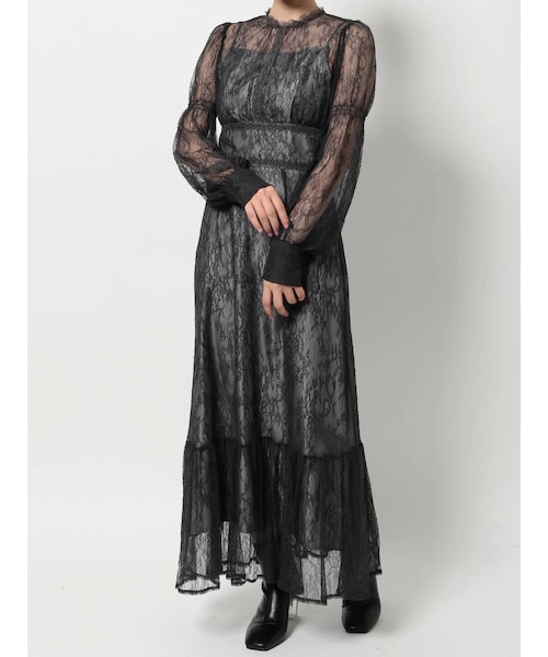 MERCURYDUO（マーキュリーデュオ）の「レースティアードマーメイドドレス（ドレス・レディース・ミントグリーン/ブラウン・S/M）」の15枚目の写真