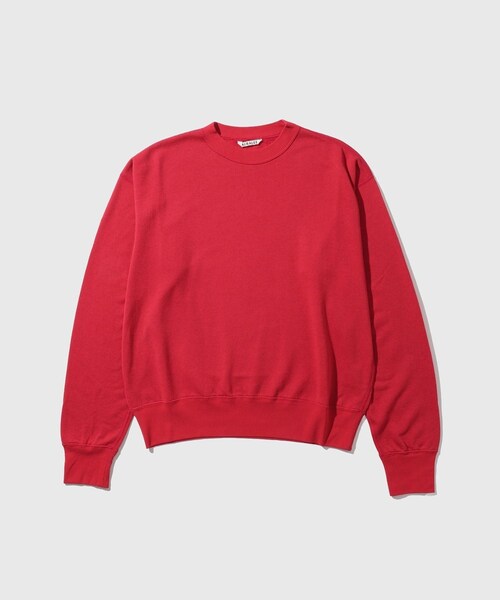 ADAM ET ROPE'(アダムエロペ)の「【AURALEE/オーラリー】HIGH TWIST LIGHT SWEAT P/O(スウェット・メンズ・ブラック/レッド・3/4/5)」の7枚目の写真