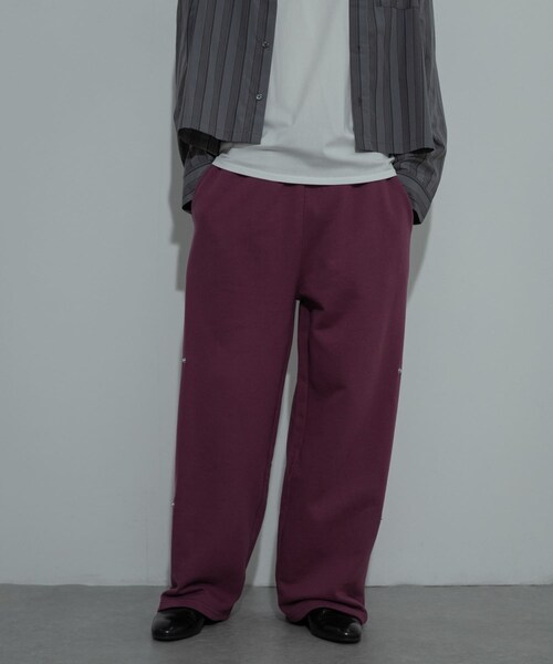 SENSE OF PLACE by URBAN RESEARCH(センスオブプレイスバイアーバンリサーチ)の「サイドスナップスウェットパンツ(スウェットパンツ・メンズ・GRAY/CHARCOAL/PINK・M/L)」の4枚目の写真