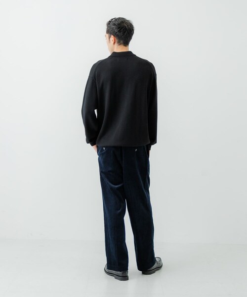 URBAN RESEARCH（アーバンリサーチ）の「CASH FEEL W/MID ニットポロ（ニット/セーター・メンズ・BLACK/CHARCOAL/BROWN・M/L）」の10枚目の写真