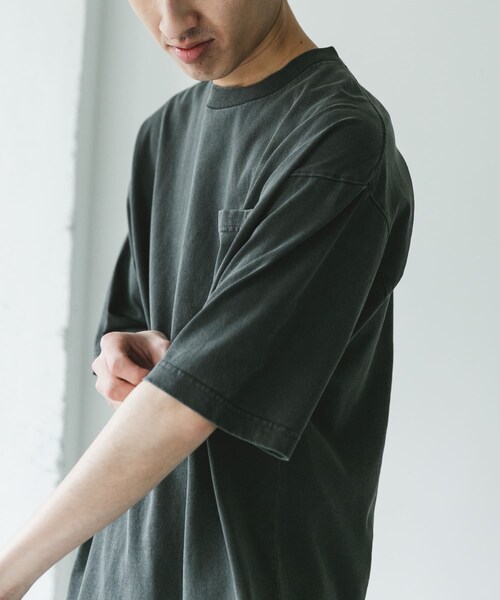 URBAN RESEARCH DOORS（アーバンリサーチドアーズ）の「ピグメントダイ半袖Tシャツ（Tシャツ/カットソー・メンズ・BLUE/L.GRAY/BURGUNDY/INK BLACK・M/L/XL）」の6枚目の写真