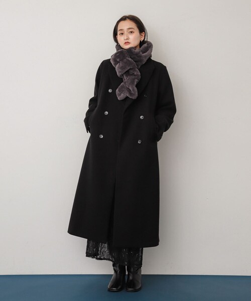SENSE OF PLACE by URBAN RESEARCH(センスオブプレイスバイアーバンリサーチ)の「ウェーブティペット(マフラー・レディース・IVORY/CHARCOAL/BROWN・one)」の17枚目の写真
