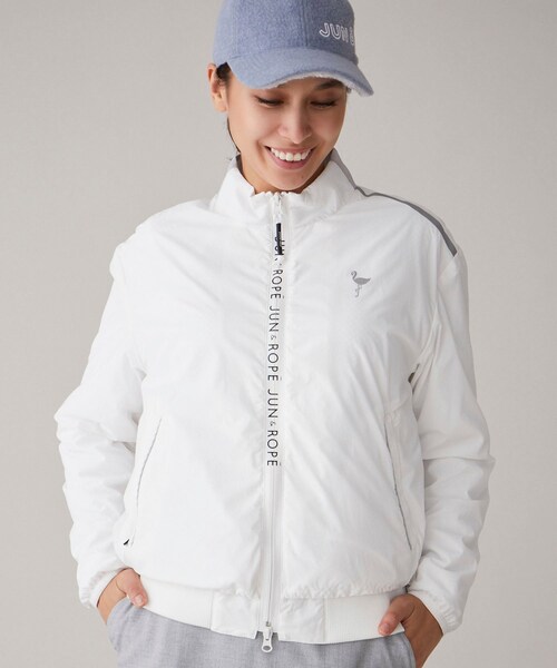 ROPE'(ロペ)の「【撥水】オクタ保温裏付きドロストブルゾン(ブルゾン・レディース・ブラック/グレー/ホワイト・L/M/S)」の4枚目の写真