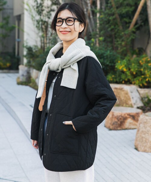 URBAN RESEARCH DOORS（アーバンリサーチドアーズ）の「『撥水』カポックキルトミドルジャケット（その他アウター・レディース・IVORY/GREIGE/BLACK・Free）」の18枚目の写真