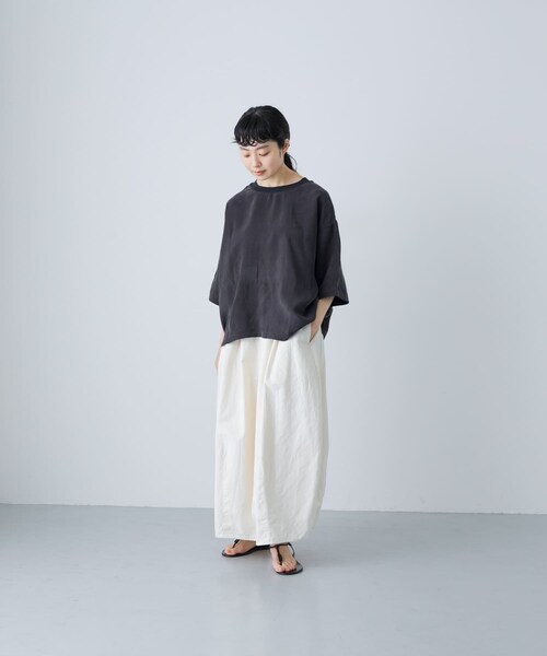 かぐれ（カグレ）の「キュプラプルオーバー（Tシャツ/カットソー・レディース・IVORY/NAVY/CHARCOAL・FREE）」の21枚目の写真