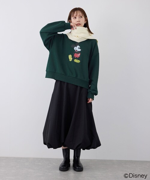 ROPE' PICNIC（ロペピクニック）の「MICKEY MOUSE/プリントスウェット（スウェット・レディース・キナリ/グリーン・38）」の15枚目の写真