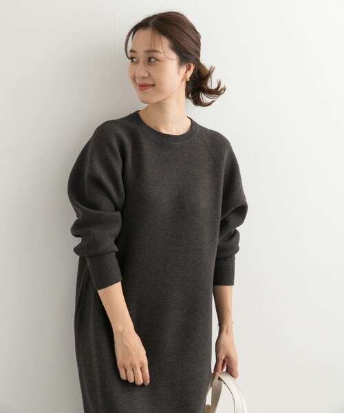 URBAN RESEARCH DOORS(アーバンリサーチドアーズ)の「スウェットライクニットワンピース(ワンピース・レディース・L/BEG/BORDEAUX/CHARCOAL・Free)」の8枚目の写真