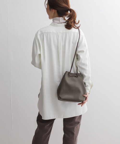 URBAN RESEARCH DOORS（アーバンリサーチドアーズ）の「ドレスシャツチュニック∴（チュニック・レディース・BROWN/OFF WHITE/L.GRAY・one/One）」の9枚目の写真