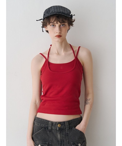 jouetie（ジュエティ）の「レイヤードキャミソール（キャミソール・レディース・オフホワイト/ブラック/レッド/ピンク/ブルー・M）」の17枚目の写真