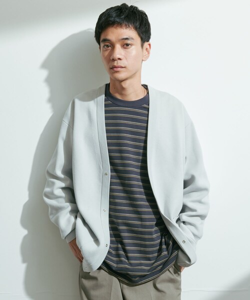 URBAN RESEARCH DOORS（アーバンリサーチドアーズ）の「『UR TECH Renew Knit』Vネックカーディガン（カーディガン/ボレロ・メンズ・GRAY/CHARCOAL/LIGHTBROWN・M/L）」の8枚目の写真