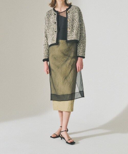 ROPE'(ロペ)の「【near.nippon(ニアー ニッポン)】SHEER DRESS|レイヤードドレス(ワンピース・レディース・ラベンダー/ブラック・F)」の16枚目の写真
