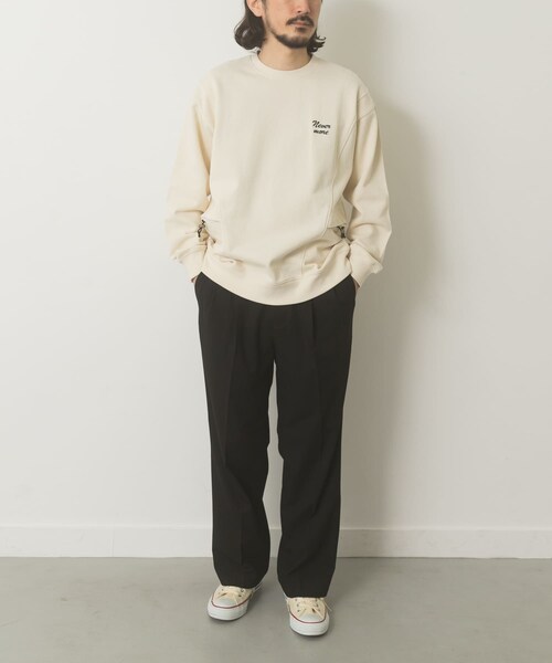 ITEMS URBANRESEARCH（アイテムズ アーバンリサーチ）の「サイドストレージ裏毛スウェットtops（スウェット・メンズ・OFF/GRY/NVY/BLK・M/L）」の10枚目の写真