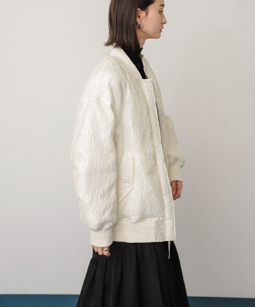 SENSE OF PLACE by URBAN RESEARCH（センスオブプレイスバイアーバンリサーチ）の「オーバーサイズMA-1（MA-1・レディース・BLACK/IVORY/BEIGE・one）」の7枚目の写真