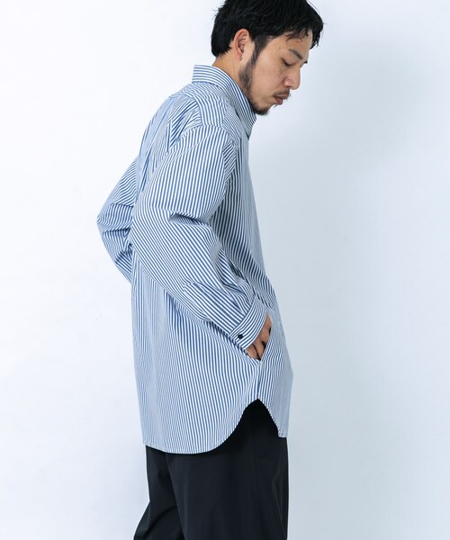 EKAL（エカル）の「エステネージュ ロングスリーブシャツ（シャツ/ブラウス・メンズ・サックス/ストライプ・M/L）」の8枚目の写真