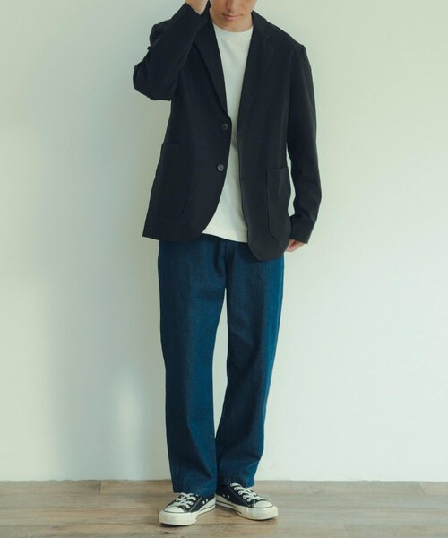 ITEMS URBANRESEARCH（アイテムズ アーバンリサーチ）の「ストレッチナイロン テーラードジャケット（テーラードジャケット・メンズ・KHK/BLK/NVY・M/L）」の11枚目の写真