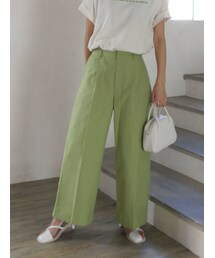 Ungrid | カラータックワイドパンツ(スラックス)