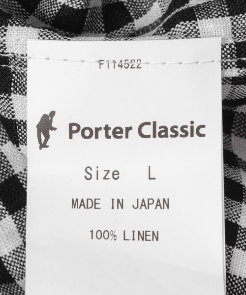 URBAN RESEARCH（アーバンリサーチ）の「PORTER CLASSIC　ROLL UP LINEN GINGHAM SHIRTS（シャツ/ブラウス・メンズ・BLACK/F.BLUE/RED・L/XL/XXL）」の11枚目の写真