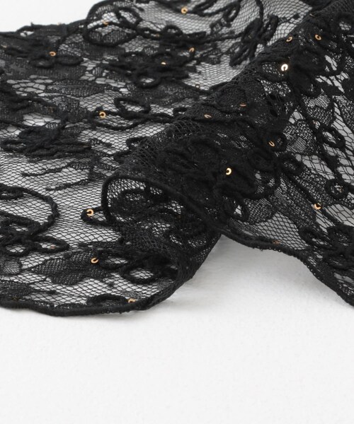 URBAN RESEARCH Sonny Label（アーバンリサーチサニーレーベル）の「チュールエンブロイダリーストール（ストール/ショール・レディース・オフ/ブラック・one）」の18枚目の写真