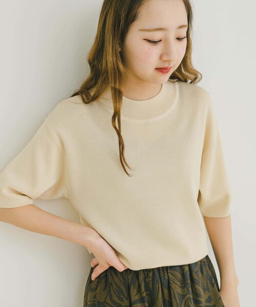 ITEMS URBANRESEARCH（アイテムズ アーバンリサーチ）の「ソウバリハンソデニット（ニット/セーター・レディース・BLK/OFF/K.BEG・FREE）」の10枚目の写真