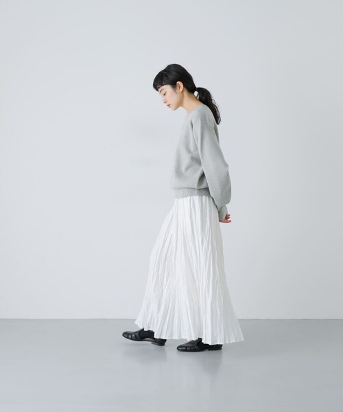 かぐれ（カグレ）の「コットンクリンクルスカート（スカート・レディース・OFF/GRAY/BLACK・Free）」の13枚目の写真