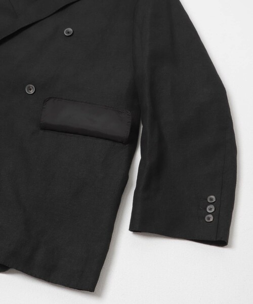 URBAN RESEARCH(アーバンリサーチ)の「new basic WOOL LINEN DOUBLE JACKET(テーラードジャケット・メンズ・BLACK・M/L/XL)」の9枚目の写真