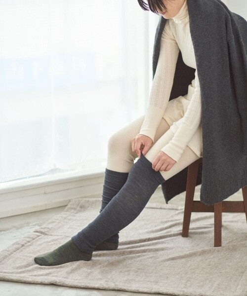 かぐれ（カグレ）の「くらしきぬ　レッグウォーマー ロング（レッグウォーマー・レディース・チャコール/ブラウン/グレー・Free）」の4枚目の写真