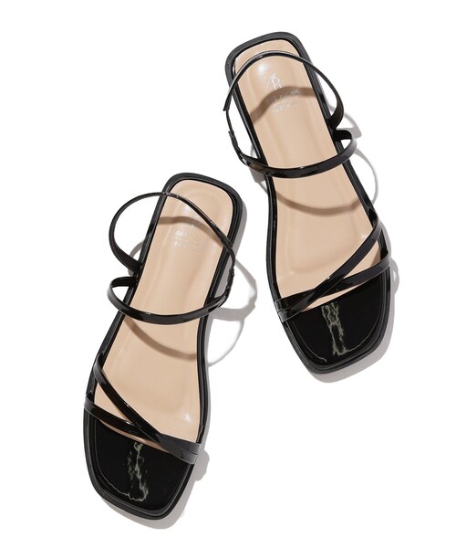 ROPE' PICNIC（ロペピクニック）の「スキニーストラップフラットサンダル（サンダル・レディース・オフホワイト/ブラック/シルバー/ゴールド・24.0/23.0）」の3枚目の写真